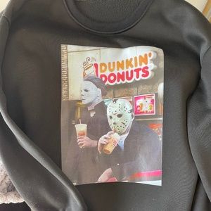 Michael Myers and Dunkin Donuts Sweatshirt